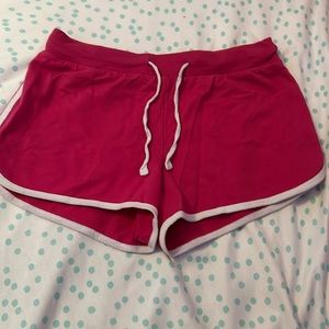 Girls Pink Shorts With Drawstring